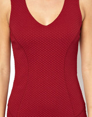 Vila V Neck - Textured Body-Conscious