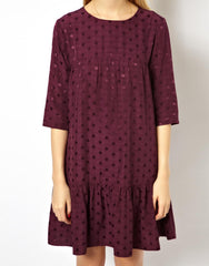 ASOS Swing Dress In Jaquard Spot