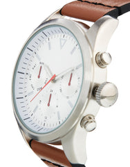 River Island Watch with Pearl Face & Tan Strap